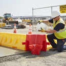 Premium 90 Degree Angle Water Filled Barrier for Construction Sites - High-Quality Professional Grade for Industrial and Commercial Applications
