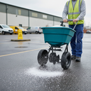 Premium Push Along Salt and Seed Spreader with 36kg Capacity and Adjustable Delivery for Year-Round Use