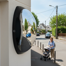 Premium Wide Angle Driveway Mirror with 180-Degree Viewing Angle and Universal Mounting Bracket for Enhanced Safety