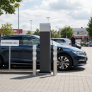 Professional EV Charging Protection Bollards - Heavy Duty Steel with Reflective Bands for Enhanced Visibility