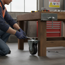 125mm Heavy Duty Fixed Plate Castor with Elastic Aluminium Centre