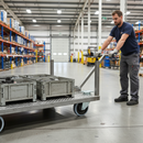 200mm Heavy Duty Swivel Plate Castor Towable with Grey Nylon Tyre