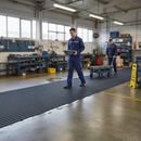Premium Wide Rib Rubber Anti-Slip Matting for Enhanced Traction and Floor Protection, 10 Metre Roll, High-Performance Flooring Solution