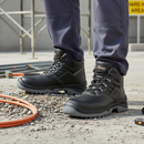 Premium Heavy Duty Safety Boot with Steel Toe Protector and Water-Repellent Leather Upper for Excellent Ankle Support