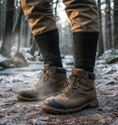 Premium Thermal Terry Socks - 80% Cotton, 20% Polyester, Black Color, Extra Warmth and Comfort