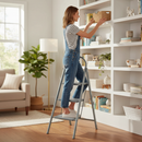 Premium Grey Step Stool - 3 Tread for Easy Access