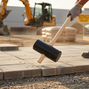 Professional 10lb Rubber Paving Maul with Heavy Duty Hickory Handle for Safe Slab Installation