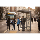 Premium Side Mounted Bus Stop Name Sign for Easy Visibility on Shelters - High-Quality Professional Grade for Industrial and Commercial Applications