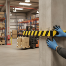 Premium Yellow and Black Surface Protection Profile 1 Metre Long - Flexible Polyurethane Foam with Self-Adhesive Backing