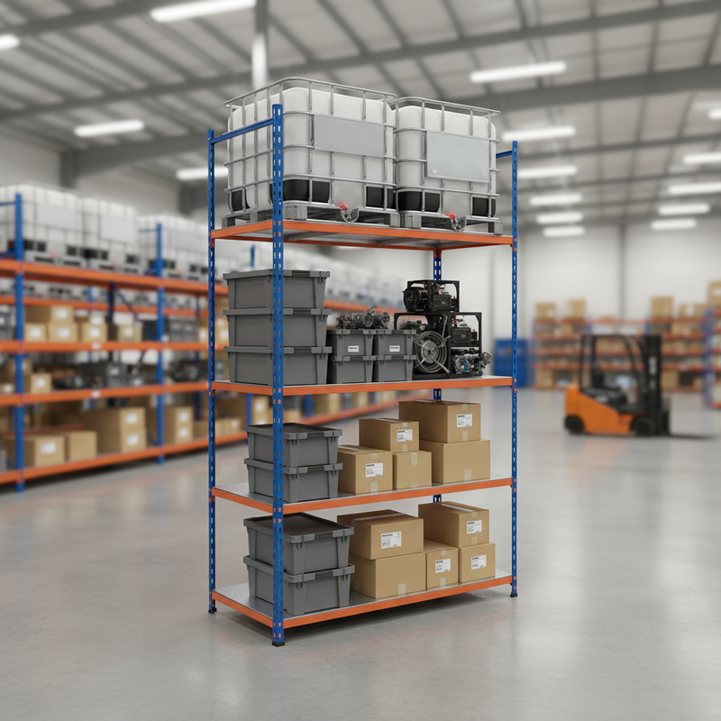 Heavy Duty Industrial Shelving - 2440mm High - 340kg Capacity - Steel Construction