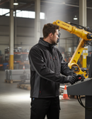 Premium Two-Tone Soft Shell Jacket - Water Resistant, Windproof, Fleece Lined with Adjustable Cuffs and Multiple Pockets