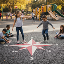 Premium Playground Compass Marking with 8 Direction Points for Educational Play Areas