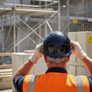 Premium Lightweight Safety Helmet with Mid Peak, Slip Ratchet Adjustment and Vented Design for Comfort on Site