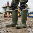 Premium Heavy Duty Safety Wellingtons with Steel Toe Cap and Cold Insulation for Agricultural Use, Waterproof and Slip-Resistant