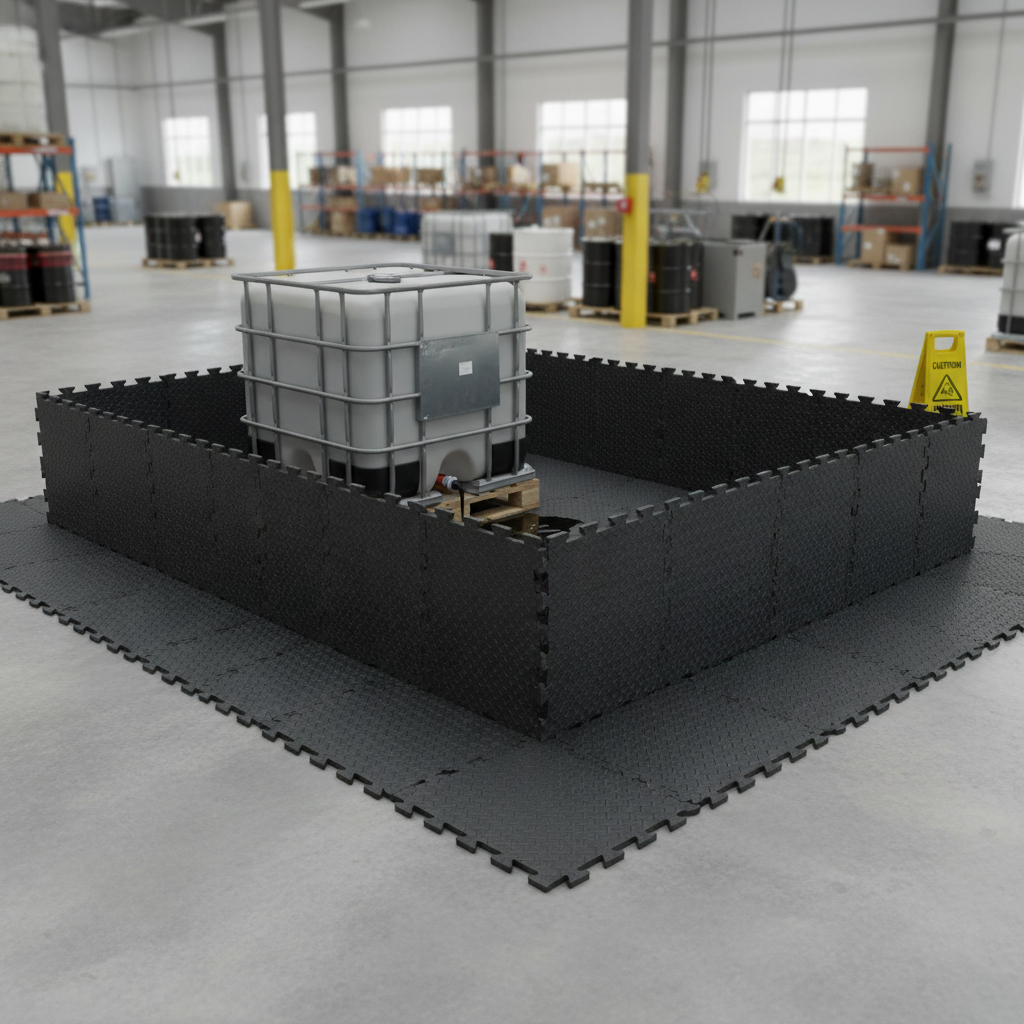 Premium Foam Ground Mat for Fuel and Chemical Spill Containment (250x3