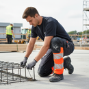 Professional Safe Trousers with Kneepad Pockets - Dark Navy/Hi-Vis Red