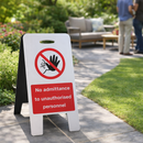 No Admittance Floor Sign – 300mm x 600mm – Fluted Polypropylene – Indoor/Outdoor