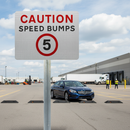 Premium Caution Speed Bump Advisory Sign 600x450mm - Durable Outdoor Use with Reflective Finish and UV Stabilization