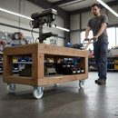 125mm Fixed Plate Castor with White Nylon Wheel - Heavy Duty Design