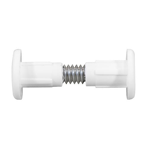 Plastic Cabinet Connector Bolts - White - 28mm