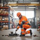 High-Visibility Heavy Duty Trousers with Kneepad Pockets - Two-Toned Design