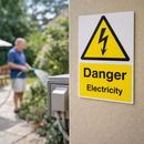 Electricity Safety Signs – Durable Plastic & Vinyl – Indoor/Outdoor Use