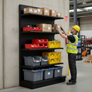 Premium 2.1m High Wall Shelving Bay with Base Shelf and Adjustable Upper Shelves for Efficient Storage Solutions