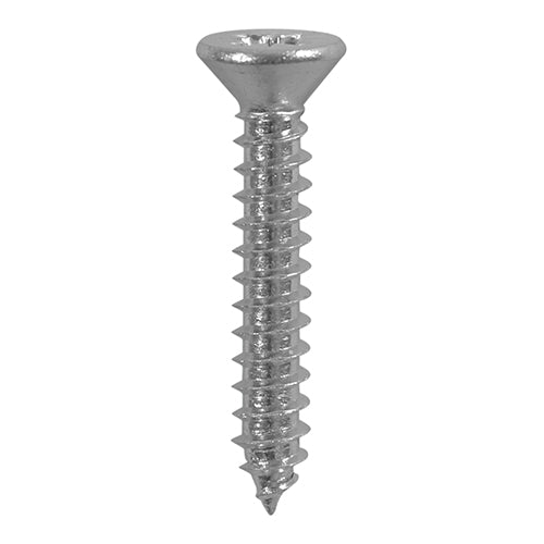 Metal Tapping Screws - PZ - Countersunk - Self-Tapping - A2 Stainless Steel - 2.9 x 13