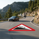 Premium Preformed Thermoplastic Road Marking for Steep Hill Downwards - Easy Application, Non-Slip, Professional Finish