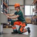 Premium Women's Hi-Vis Work Trousers with Holster Pockets, Water Repellent and Comfortable Fit