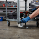 75mm Braked Swivel Bolt Hole Castor with Twin Wheel Design