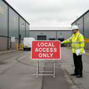 Premium Local Access Only Quick Fit Sign - 1050mm x 750mm for Traffic Safety - High-Quality Professional Grade for Industrial and Commercial Applic...