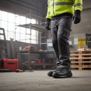 Premium Safety Shoe with Composite Toe Protection, Water Repellent Upper, and Lightweight Design for Maintenance and Manufacturing Roles