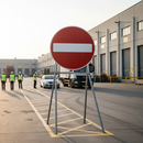 Premium No Entry Quick Fit Sign for Road Closures - 750mm Warning Sign for Driver Safety