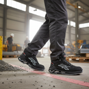 Premium High-Performance Safety Boot with Water-Repellent Nubuck Leather, Shock-Absorbing Technology, and Aluminium Toe Protector for Construction and Industrial Use
