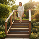 5 x 1000mm Premium Anti-Slip Decking Strips – Pre-Drilled for Outdoor Steps