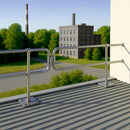 Half-Height Self-Closing Safety Gate – Spring-Loaded, Industrial Use