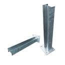 Crash Barrier Post – Bolt-Down Galvanised Upright for Surface Mounting