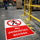 No Pedestrian Access Floor Graphic – 400mm x 600mm – Polycarbonate – Industrial Use