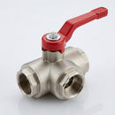 1/2in BSP Female 3-Way L-Port Ball Valve, 40 Bar (view 2)