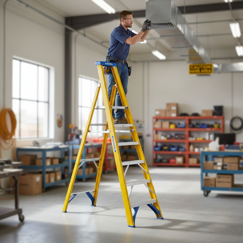 Professional Fibreglass Platform Step Ladders - 8 Sizes Available