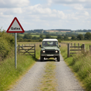 Premium Road Sign for Multiple Gates Ahead Warning - Sizes from 450mm to 1500mm for Enhanced Visibility