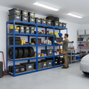Premium Garage Shelving Units - 2130mm High - 200/280kg Capacity - Blue Finish