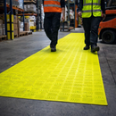 High Visibility Walkway Matting – Yellow – PVC Diamond Pattern – Industrial Use
