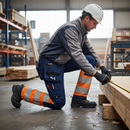 Premium Hi-Vis Trousers with 4-Way Stretch Fabric and Reinforced Holster Pockets for Comfort and Flexibility