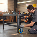 100mm Heavy Duty Fixed Plate Castor with Polyurethane Tyre