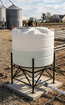 4900 Litre 45° Conical Polyethylene Tank with 2in Drainage
