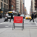 Premium Pedestrian Crossing Point Sign - Heavy Duty Metal, 600x450mm, Chapter 8 Compliant