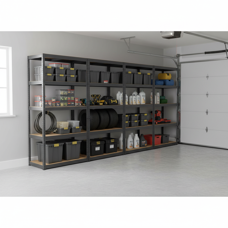 Premium Heavy Duty Garage Shelving - 1800mm High - 325kg Capacity - Grey