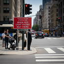 Professional Pedestrian Crossing Sign with Clear Wording for Safety - 1050x750mm Quick Fit Design